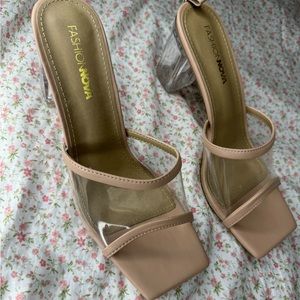 Clear/Nude Fashion Nova Heels